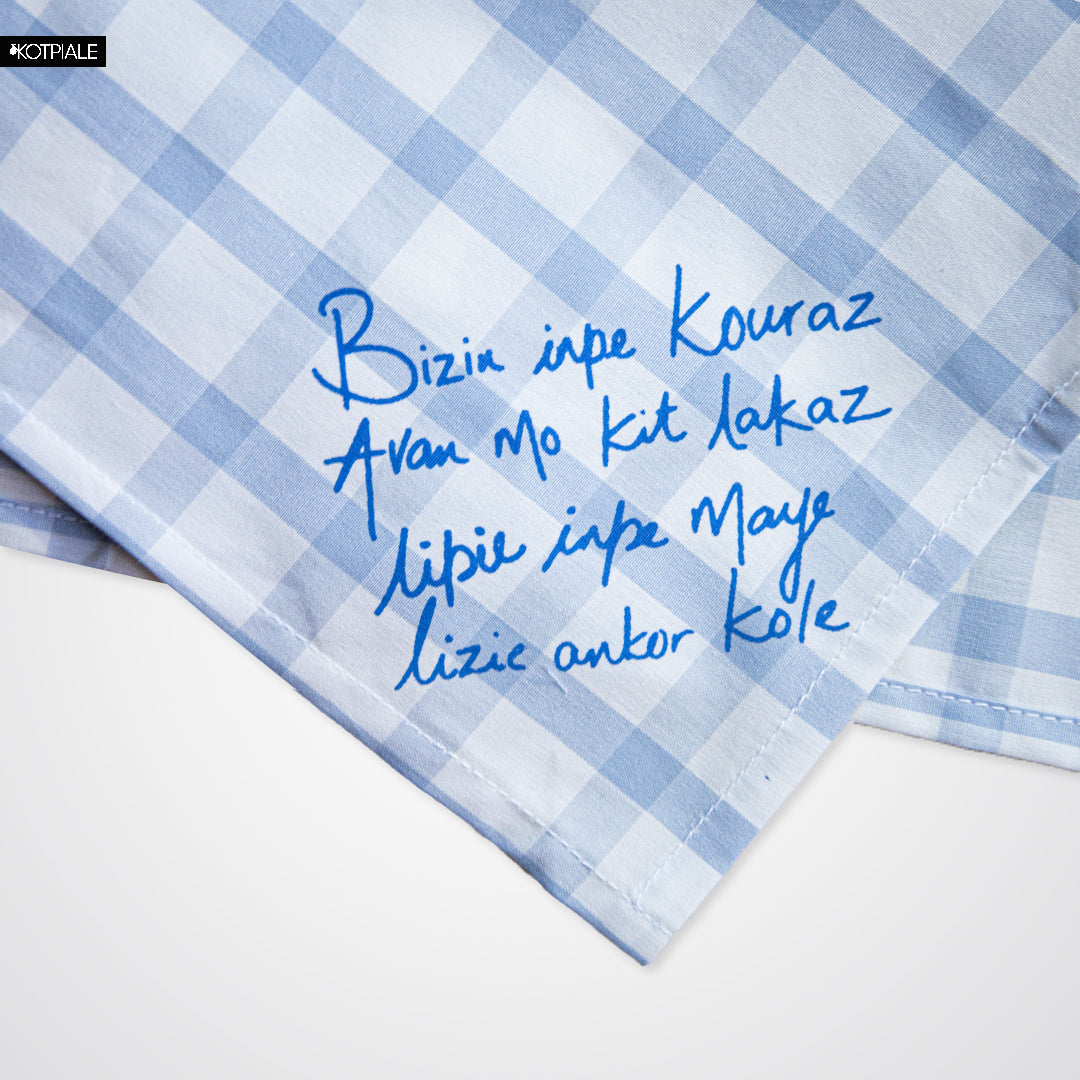 Handkerchief | Check Blue