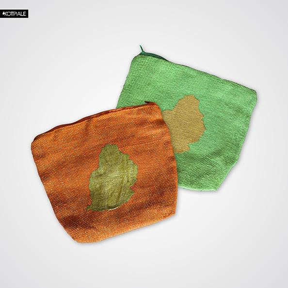 Pouch | Jute | Mauritius Map